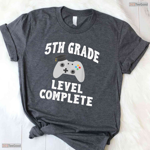 5th Grade Gamer Graduation Class Of 2026 Video Game Lover Moving Up T-Shirt