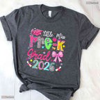 Cute Little Miss Pre-K Grad 2026 Preschool Graduation Ribbon Bow Girls Party T-Shirt