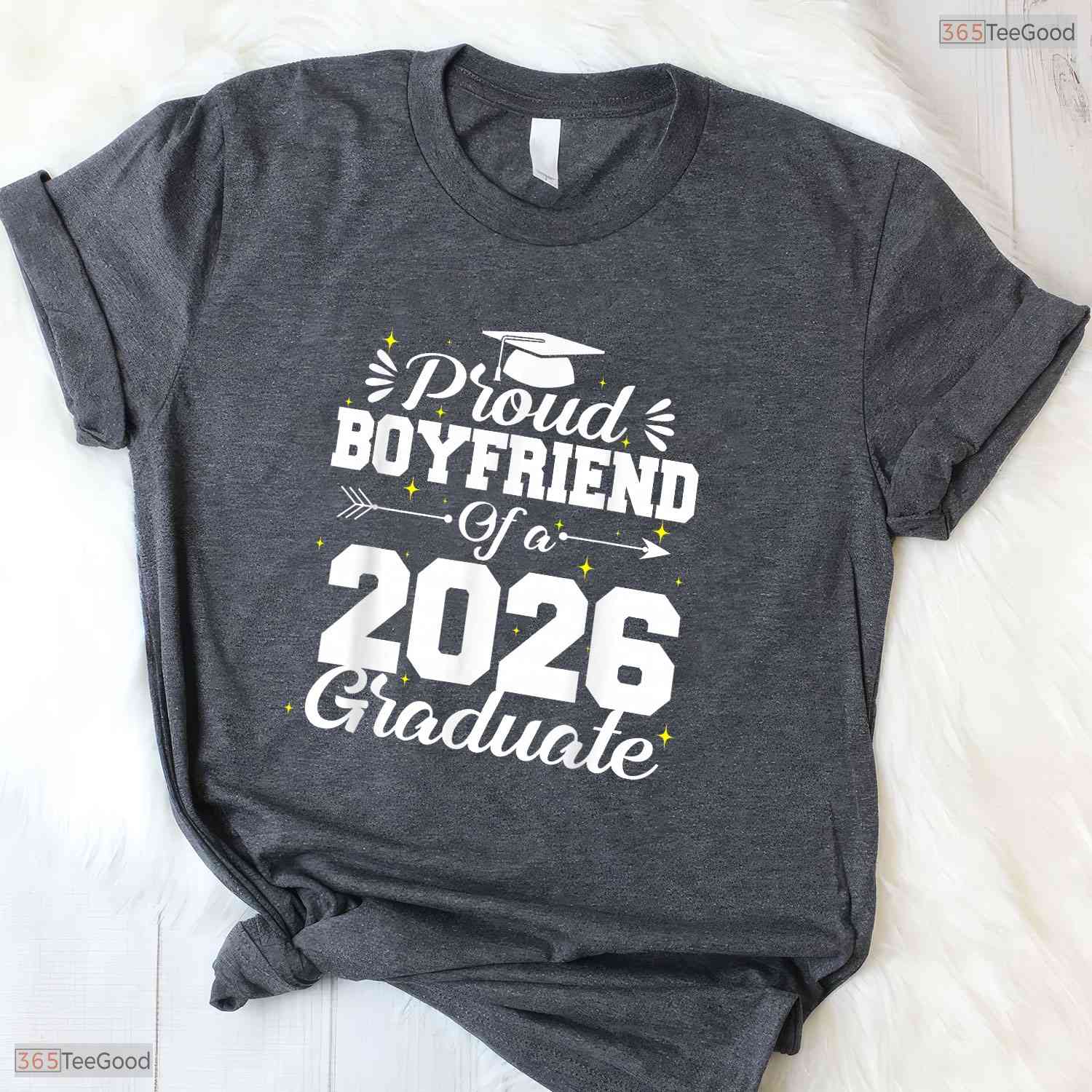 Supportive Proud Boyfriend Of A Class 2026 Graduate Senior Party T-Shirt