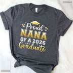 Loving Proud Nana Of A 2026 Graduate Senior Graduation Women Family Matching T-Shirt