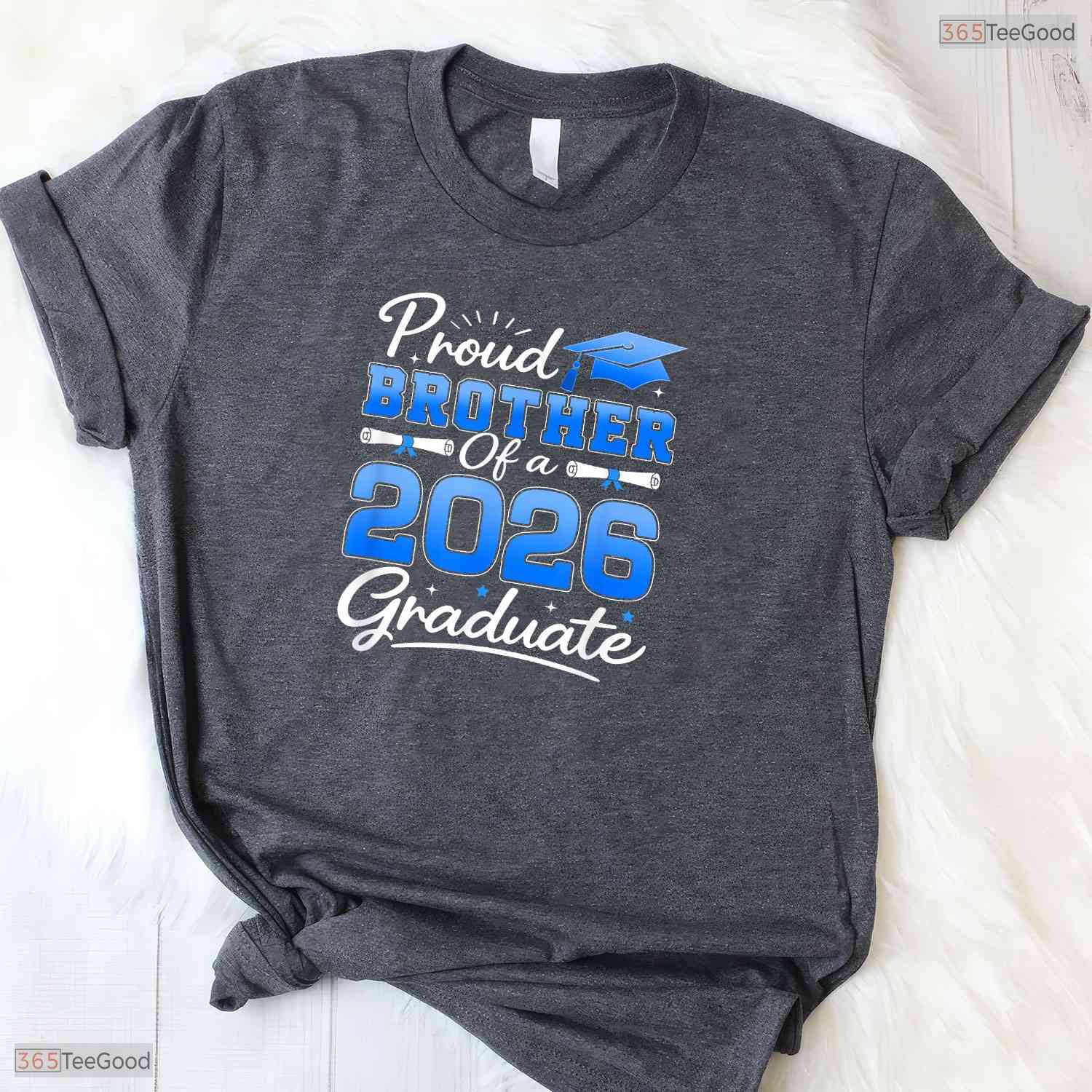 Awesome Proud Brother Of A 2026 Graduate High School Family Party T-Shirt
