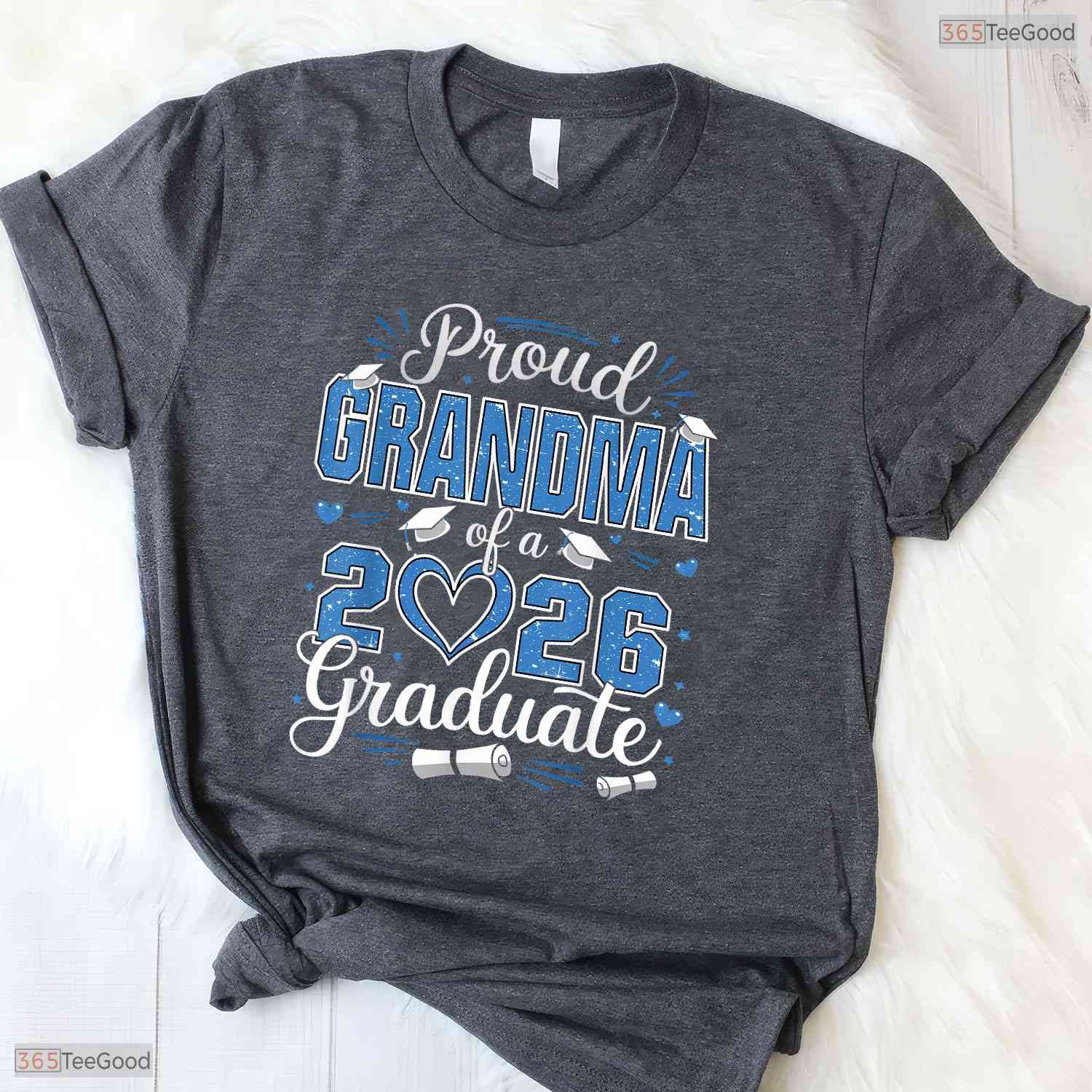 Proud Grandma Of A Class Of 2026 Graduate High School Senior Family Party Shirt