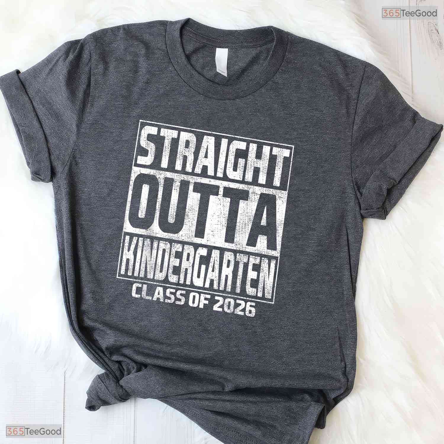 Straight Out Of Kindergarten Graduation Class Of 2026 Moving Up Youth Kids Shirt