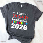 Proudly I Officially Graduated Kindergarten Graduation Class Of 2026 Ceremony T-Shirt