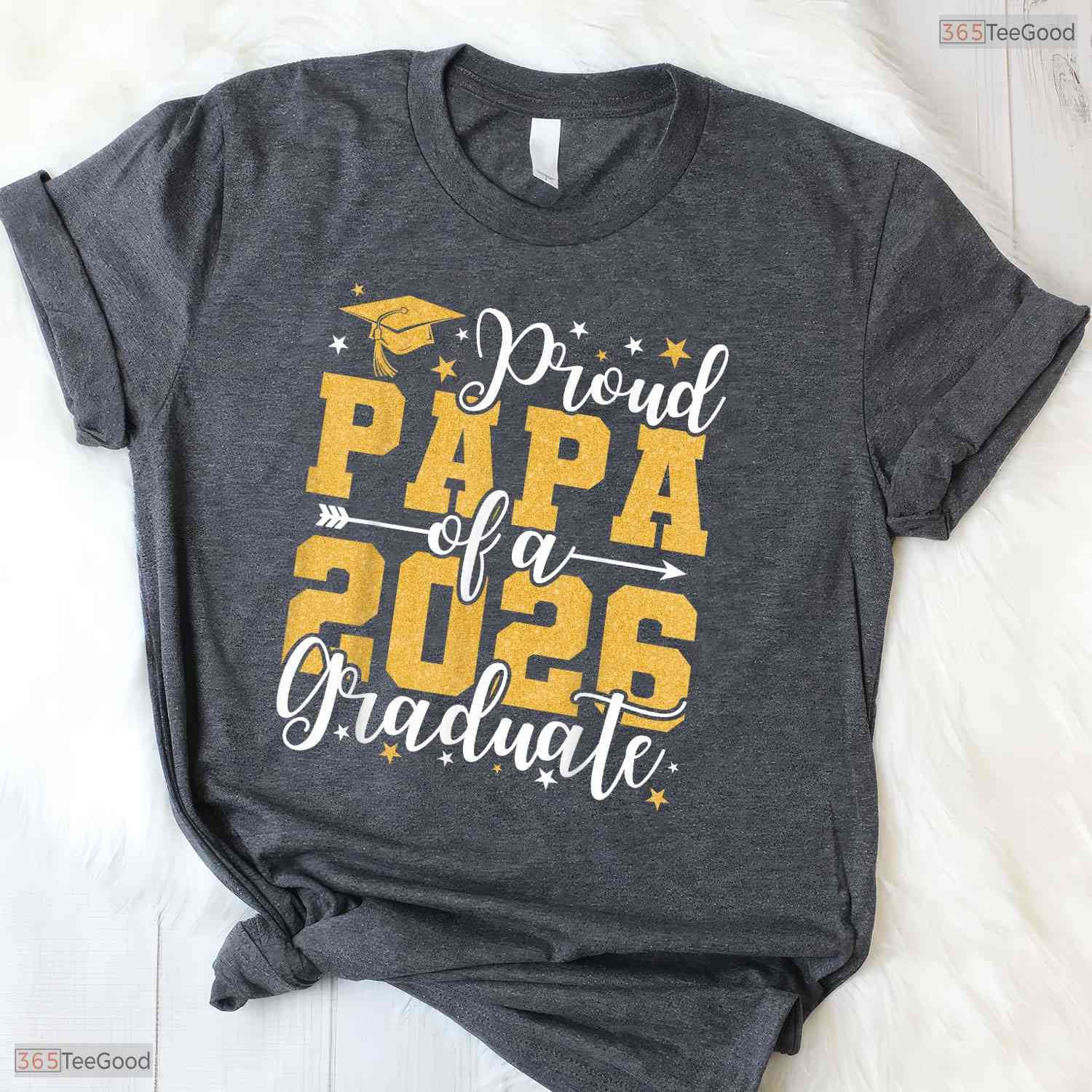 Proud Papa Of A 2026 Graduate High School Senior Dad Matching Family T-Shirt