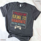 I Paused My Game To Graduate Funny Video Gamer High School Graduation T-Shirt