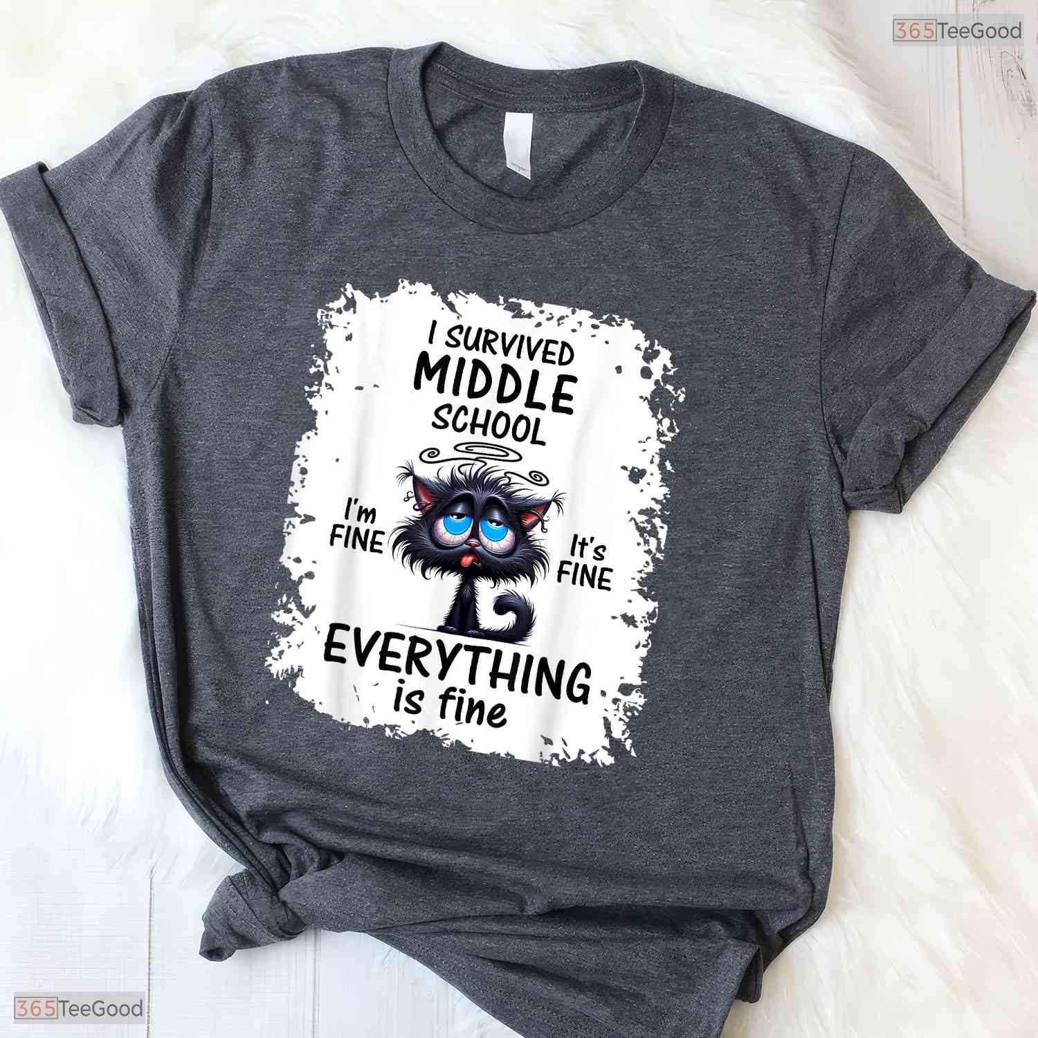 Funny I Survived Middle School Graduation Class Of 2026 Student Commemorative T-Shirt