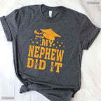 My Nephew Did It Graduation 2026 Proud Family Matching College Ceremony Party T-Shirt