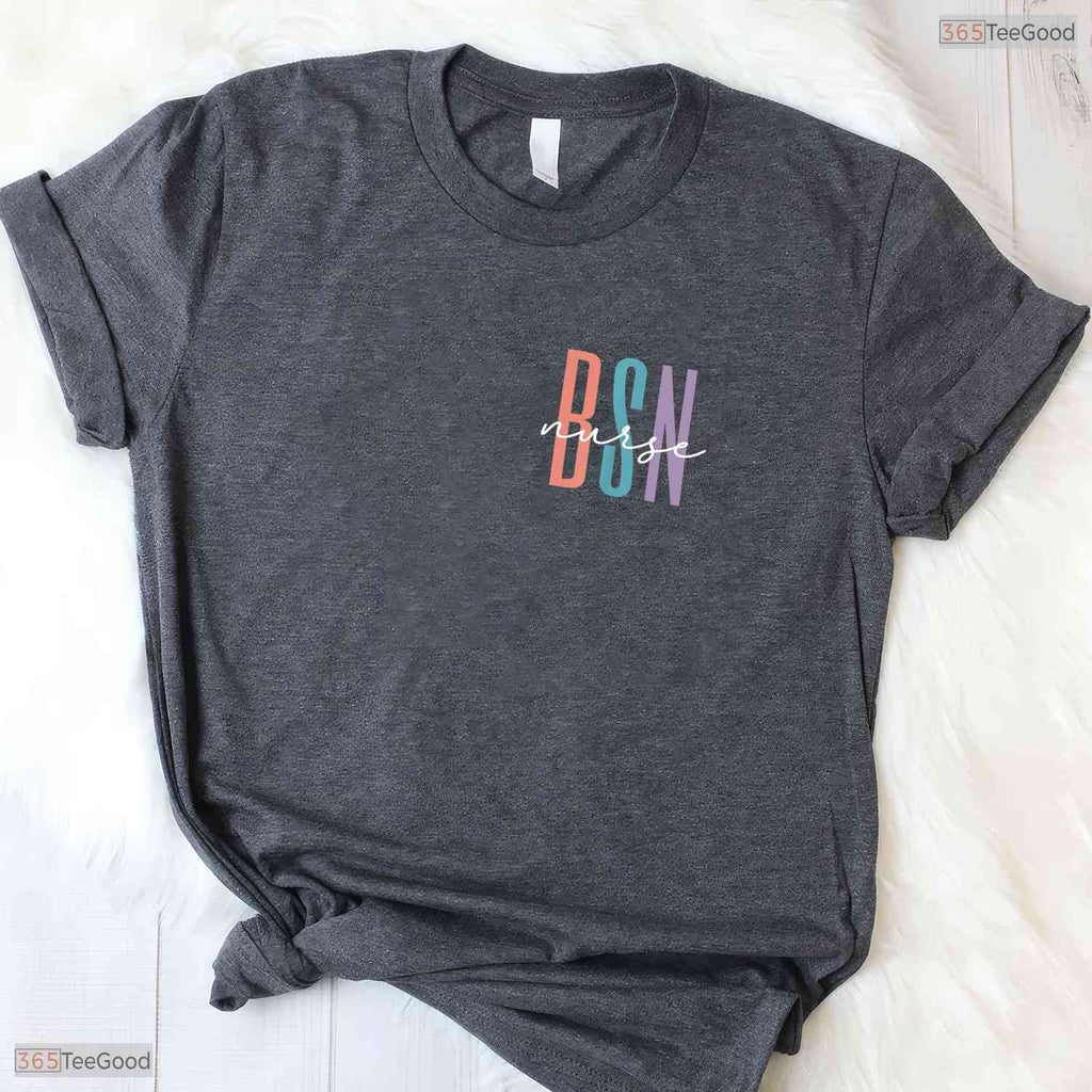 Cute BSN Graduate Registered Nurse Medical Degree RN College Graduation Celebration Shirt