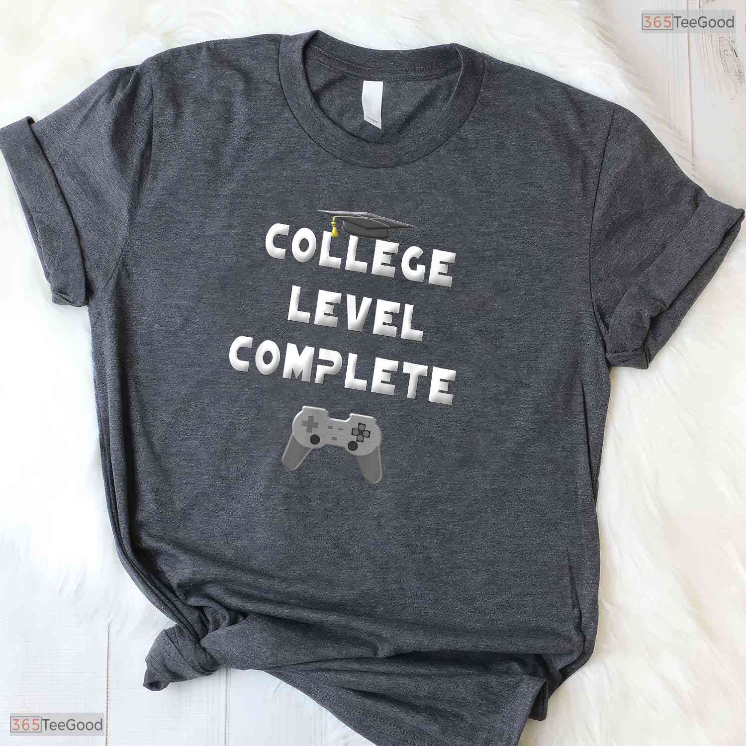 College Level Complete Class Of 2026 Funny Video Gamer University Graduation T-Shirt