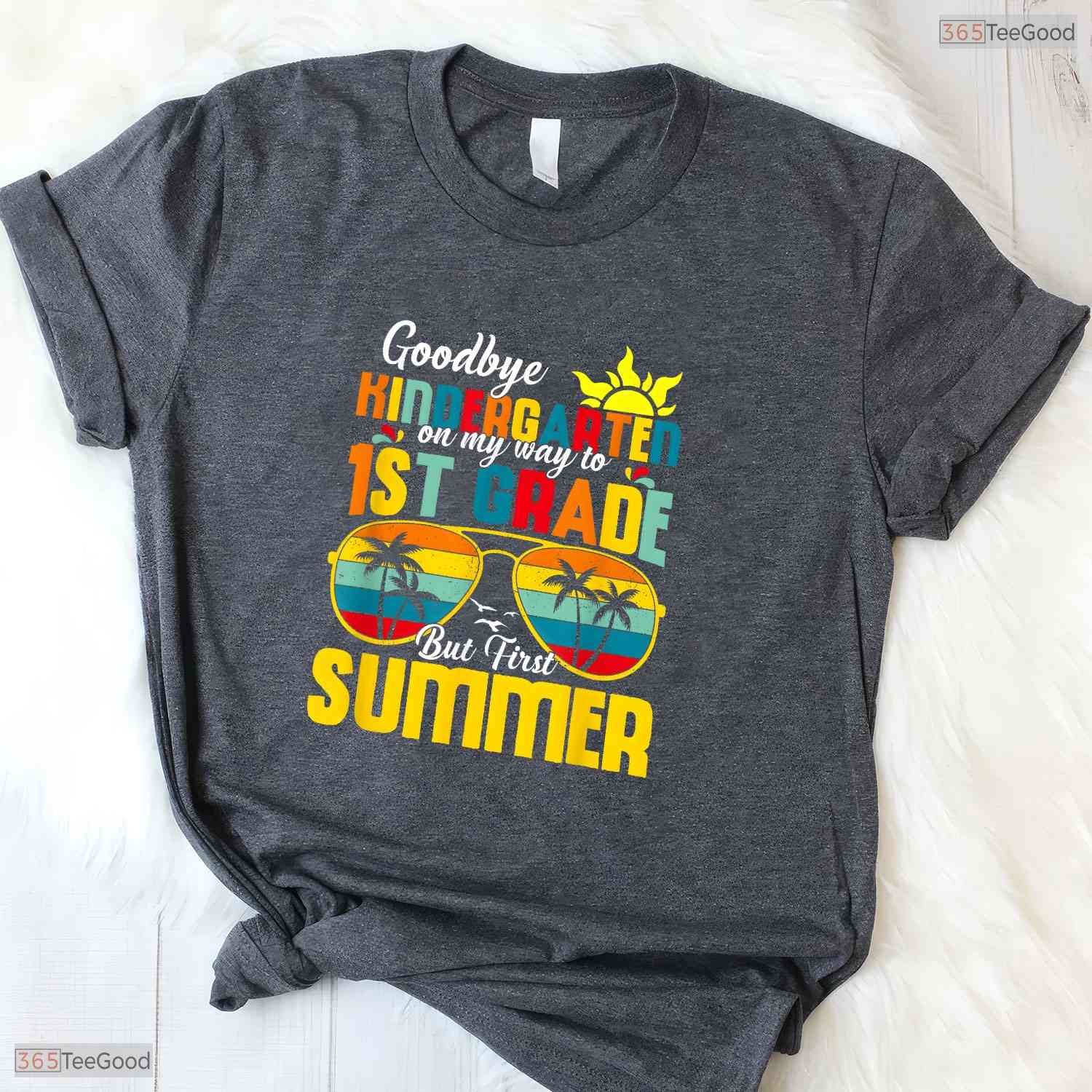 Fun Goodbye Kindergarten First Summer Graduation Last Day Of School Boys T-Shirt