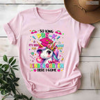 Cute So Long Pre-K Kindergarten Here I Come Graduation Girls Party T-Shirt