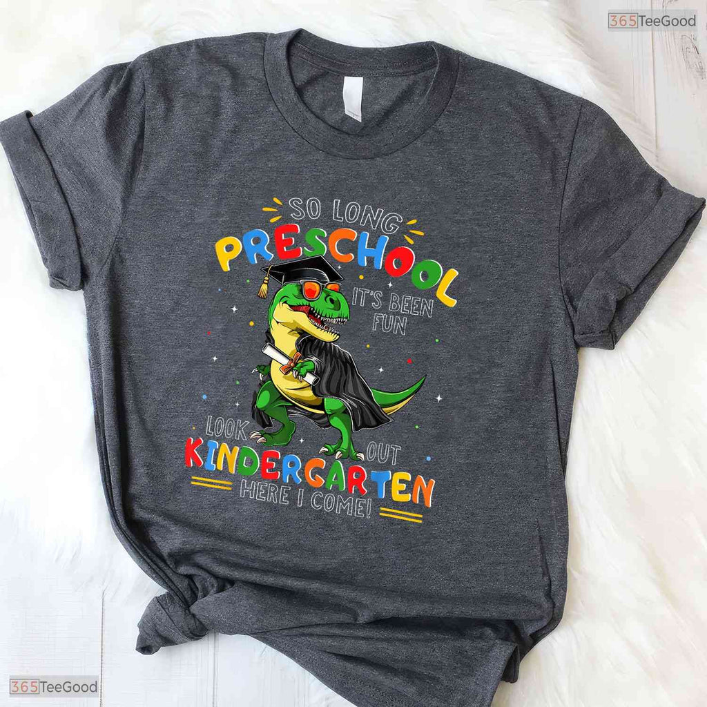 Cool So Long Preschool Graduation Class Of 2025 Dinosaur Kids Boy T-Shirt