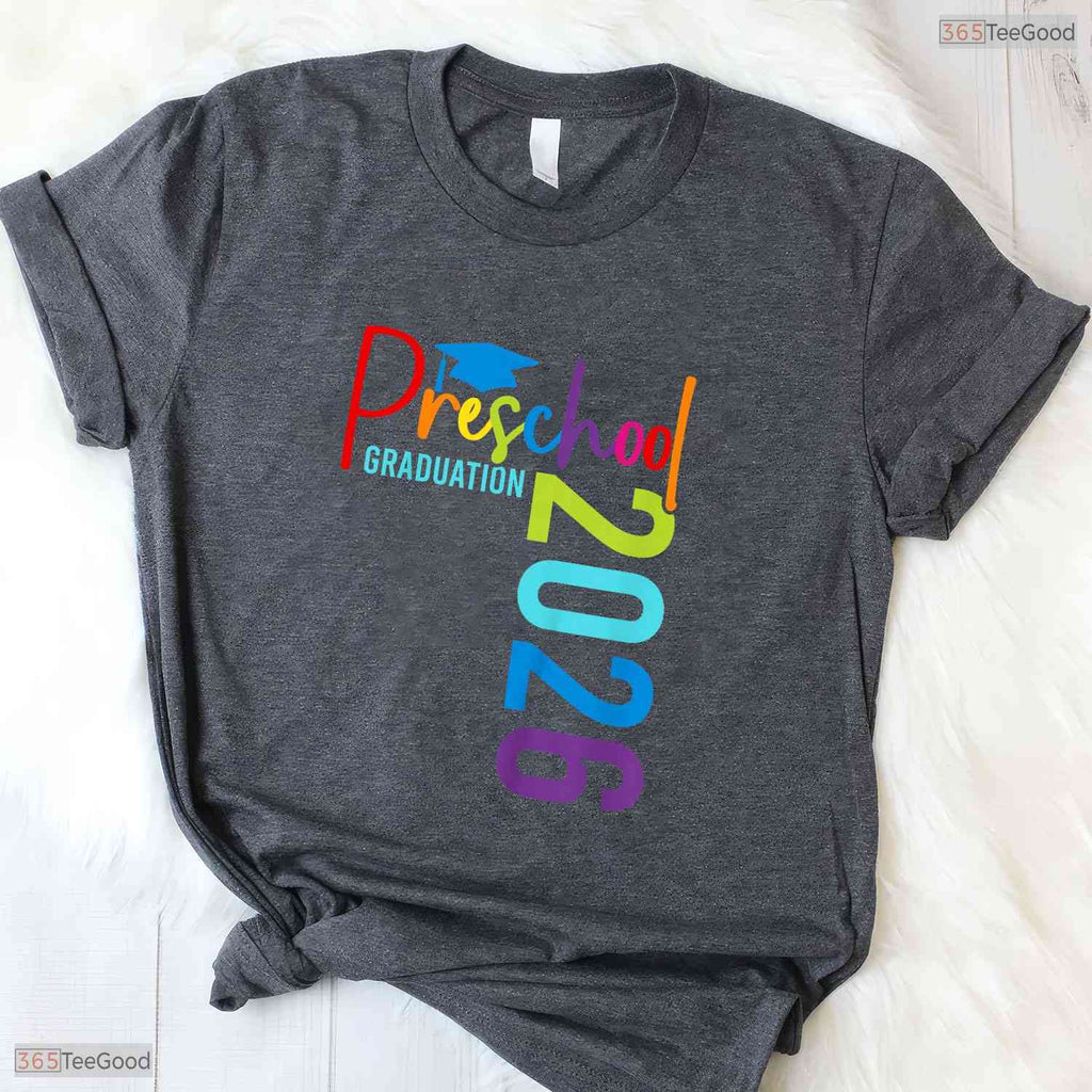 Colorful Kids Pre-K Grad 2026 Preschool Graduation Celebration Boys T-Shirt