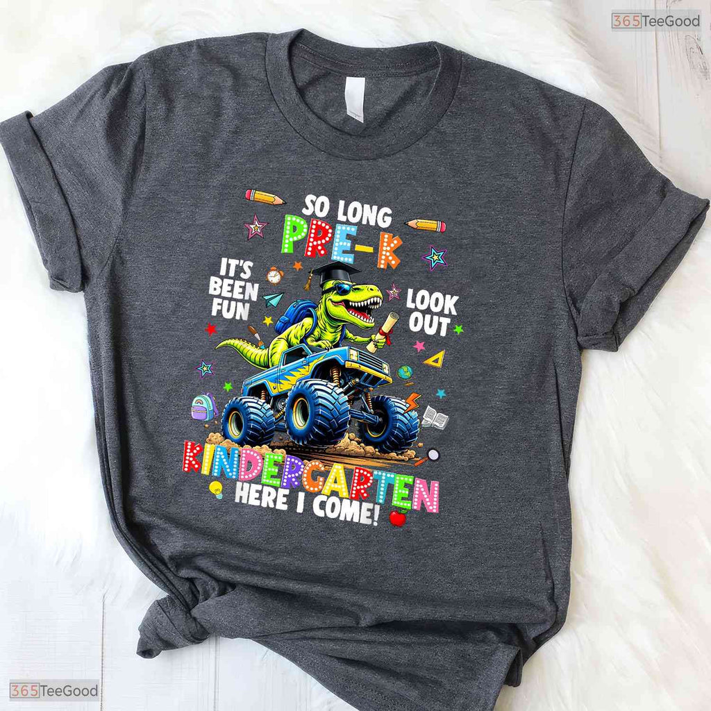 Awesome So Long Pre-K Kindergarten Here I Come Graduation Boys Day T-Shirt
