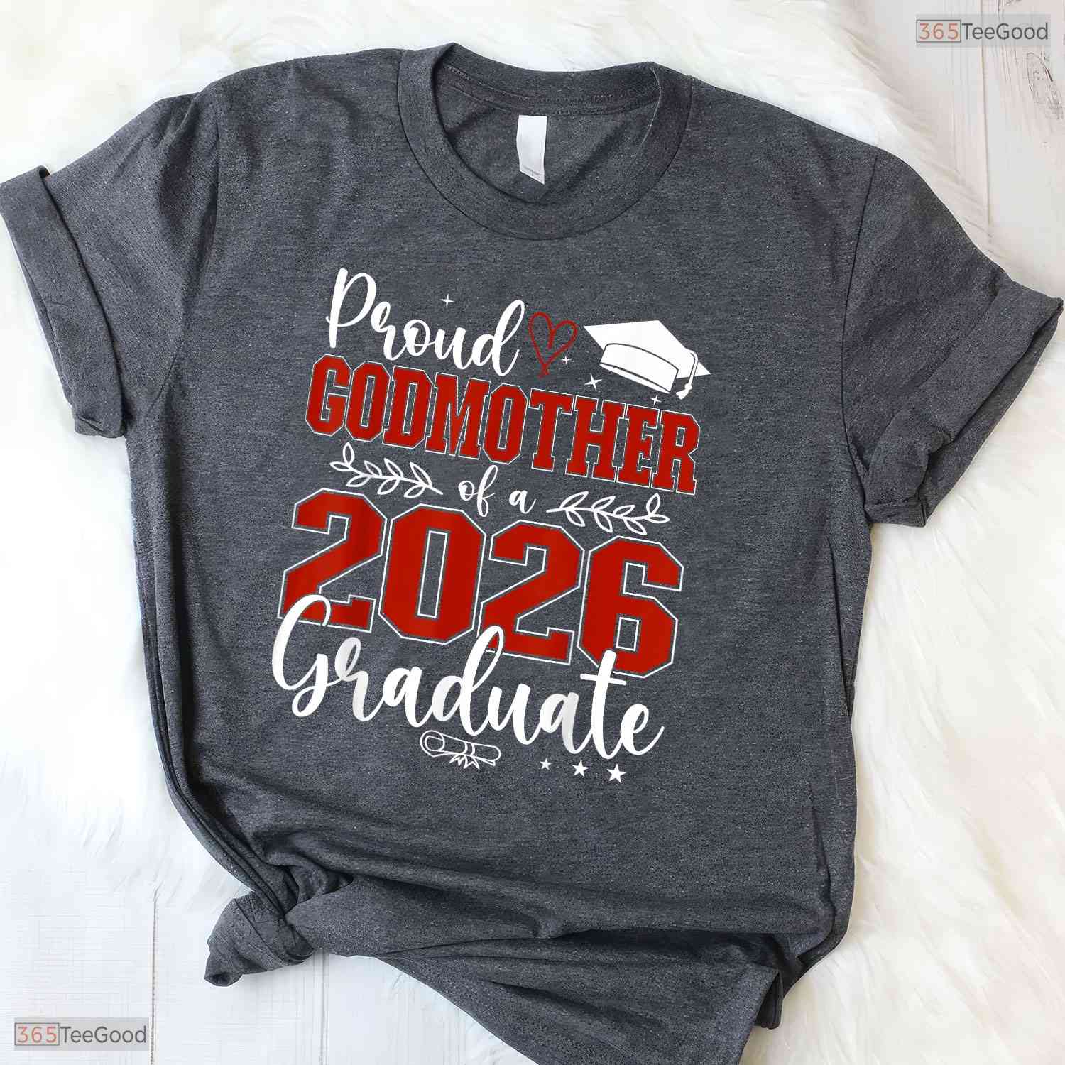 Loving Proud Godmother Of A Class Of 2026 Graduate Senior Ceremony T-Shirt
