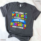 Cute So Long Preschool Kindergarten Here I Come Graduation Last Day T-Shirt