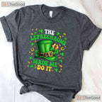 Shamrock Leprechauns Made Me Do It St Patricks Day T-Shirt Funny Tee