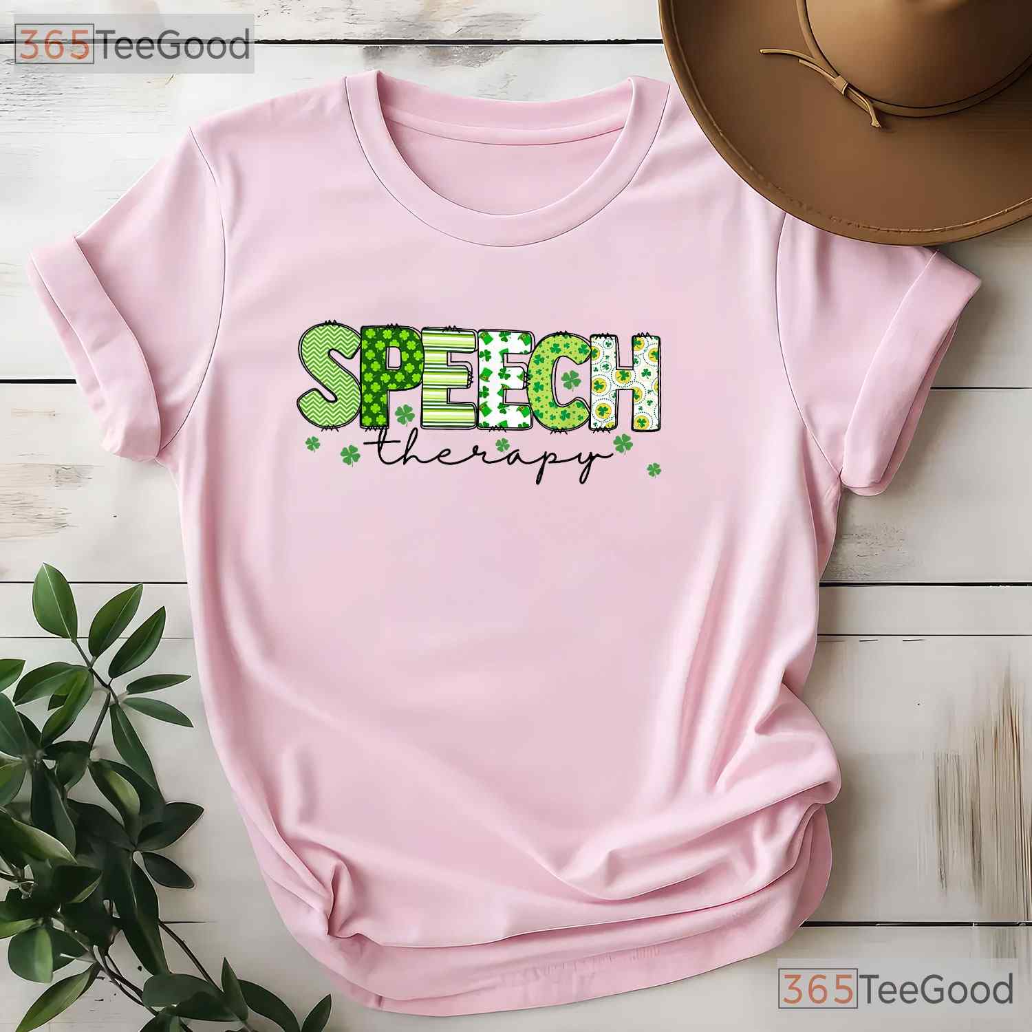 Groovy Speech Therapy SLP Shamrock St Patricks Day T-Shirt Teacher Tee