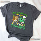 My Lucky Charms Call Me Lunch Lady St Patricks Day T-Shirt School Tee