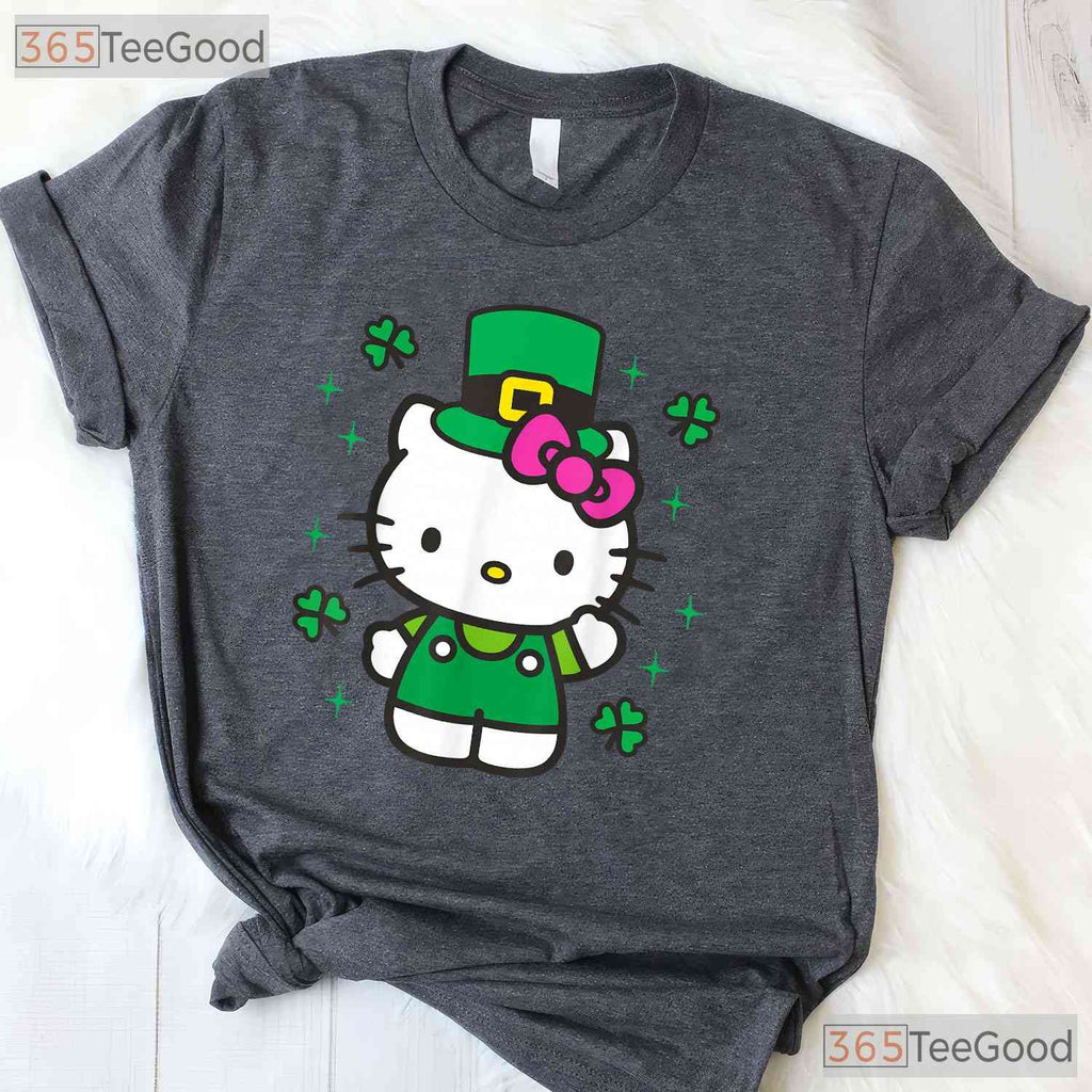 Hello Kitty Leprechaun Suit St Patricks Day T-Shirt Cute Sanrio Irish Green