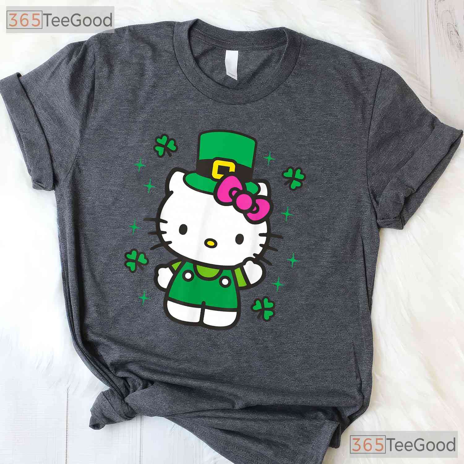 Hello Kitty Leprechaun Suit St Patricks Day T-Shirt Cute Sanrio Irish Green
