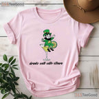 Leprechaun Drinks Well With Others St Patricks Day T-Shirt Funny Beer Party