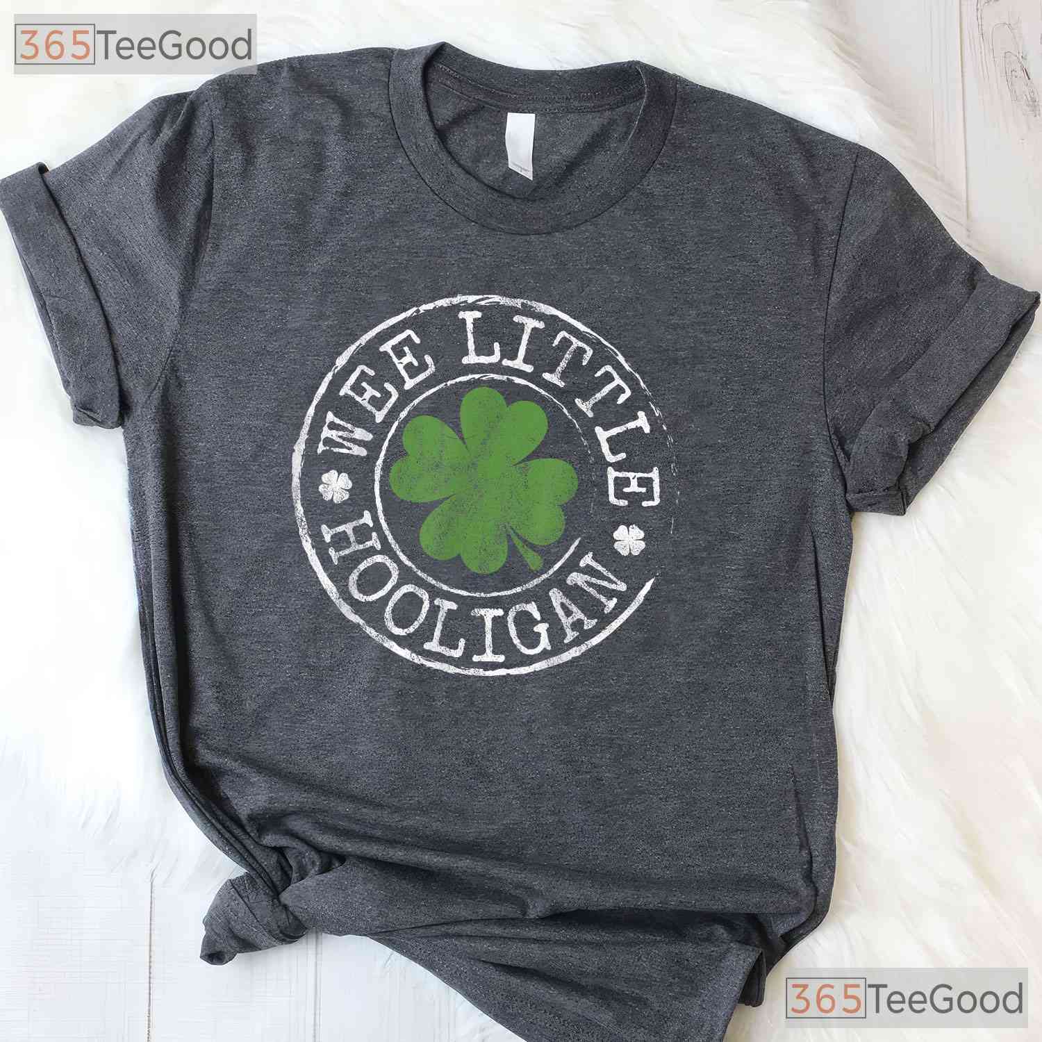 Wee Little Hooligan St Patricks Day T-Shirt Funny Irish Kid Toddler Boy Tee