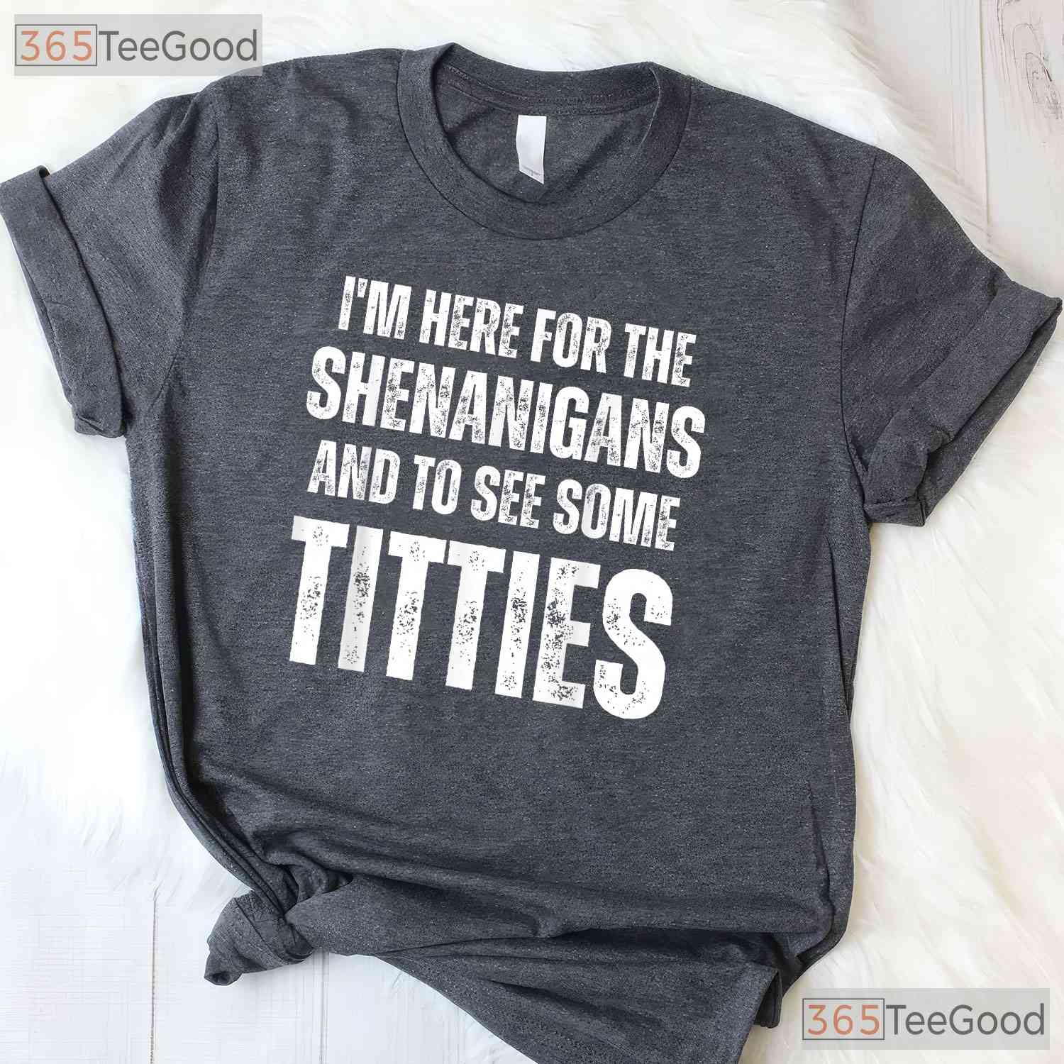 Shenanigans And Titties Adult Humor St Patricks Day T-Shirt Rude Funny Tee