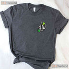 Skeleton Hand Rock On St Patricks Day T-Shirt Funny Music Lover Men Gift