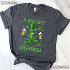 A Wee Bit Highrish Funny Marijuana St Patricks Day T-Shirt Weed 420 Gift