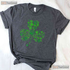 Lucky Dog Paw Shamrock St Patricks Day T-Shirt Cute Puppy Animal Lover Pet Tee