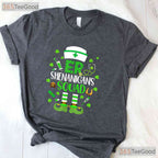 ER Nurse Shenanigans Squad St Patricks Day T-Shirt Emergency Room Crew Tee