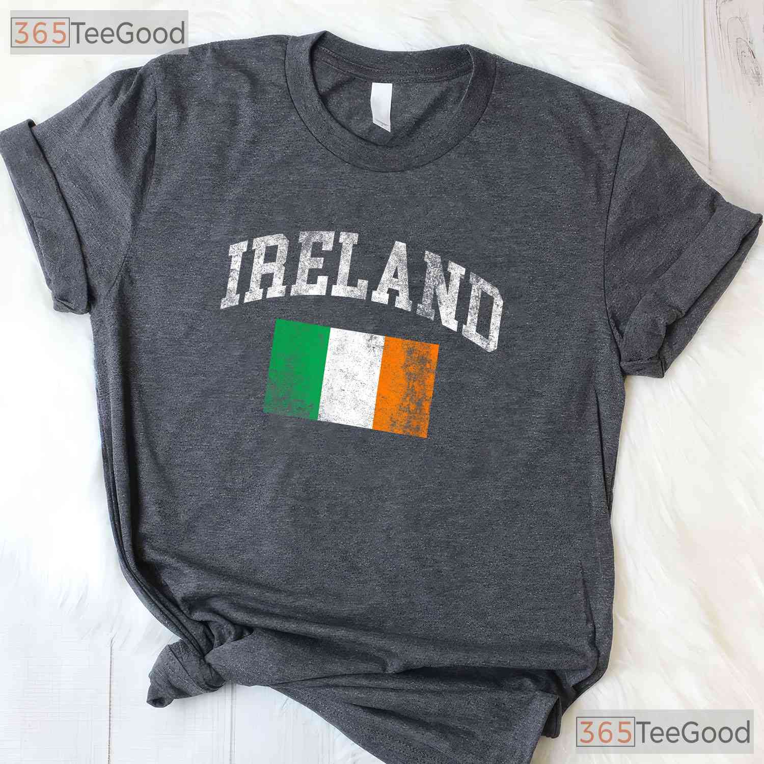 Vintage Ireland Flag St Patricks Day T-Shirt Distressed Irish Pride Heritage
