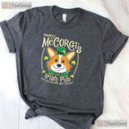 Shorty McCorgi Corgi St Patricks Day T-Shirt Funny Dog Lover Irish Pub Tee