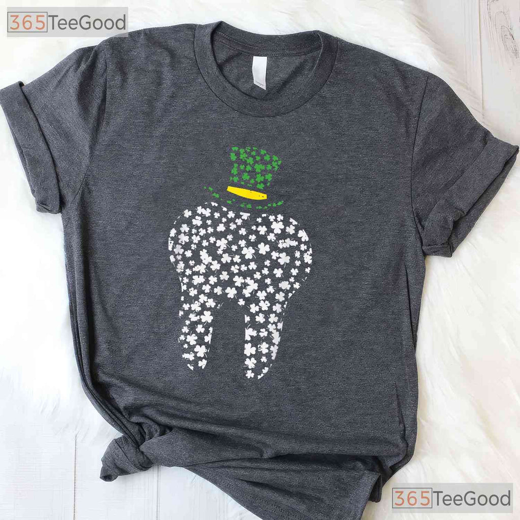 Dentist Tooth Saint Pattys St Patricks Day T-Shirt Dental Squad Hygiene Tee