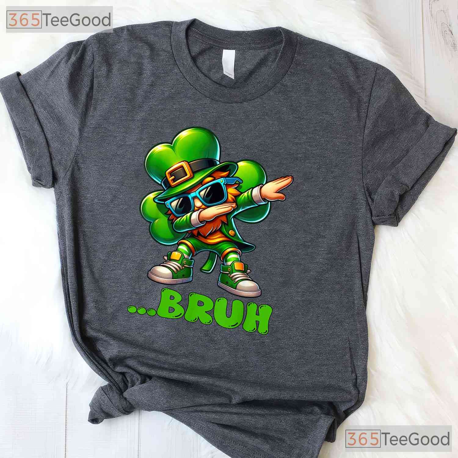 Bruh Dab Leprechaun St Patricks Day T-Shirt Dabbing Boys Kids Funny Gift