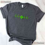 Nurse EKG Heartbeat Shamrock St Patricks Day T-Shirt RN Cardiac Medical Tee