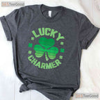 Lucky Charmer Funny St Patricks Day T-Shirt Cute Boys Girls Kids Youth Tee