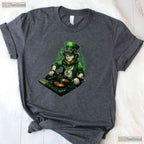 Irish Leprechaun DJ Turntable St Patricks Day T-Shirt Music Lover Club Tee