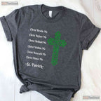 St Patricks Day Prayer T-Shirt Irish Christian Cross Religious Faith Gift