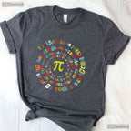 Funny Spiral Pi Math T-Shirt 3 - 14 Number Geometry Teacher Student Gift Tee