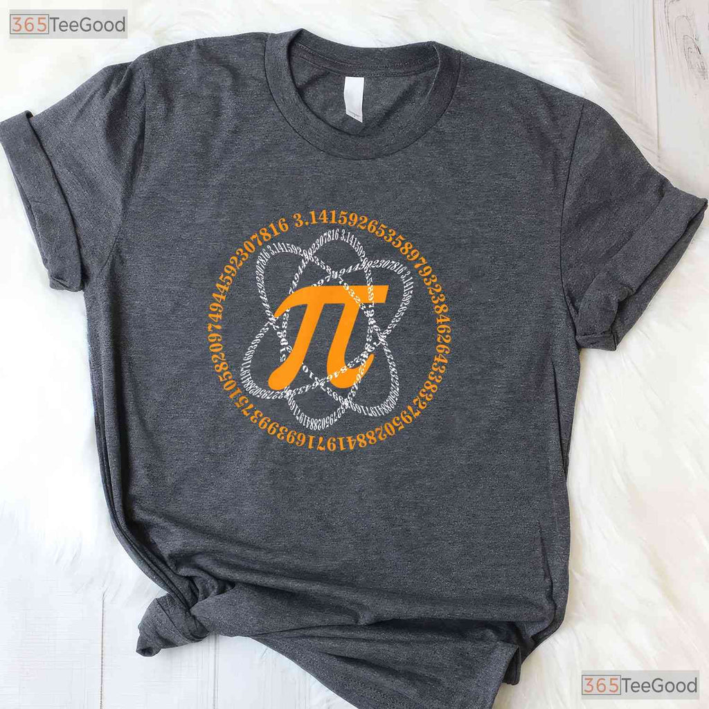 Math Pi Shirt Atom Symbol Pi Day Science Teacher Physics Geek Gift Tee