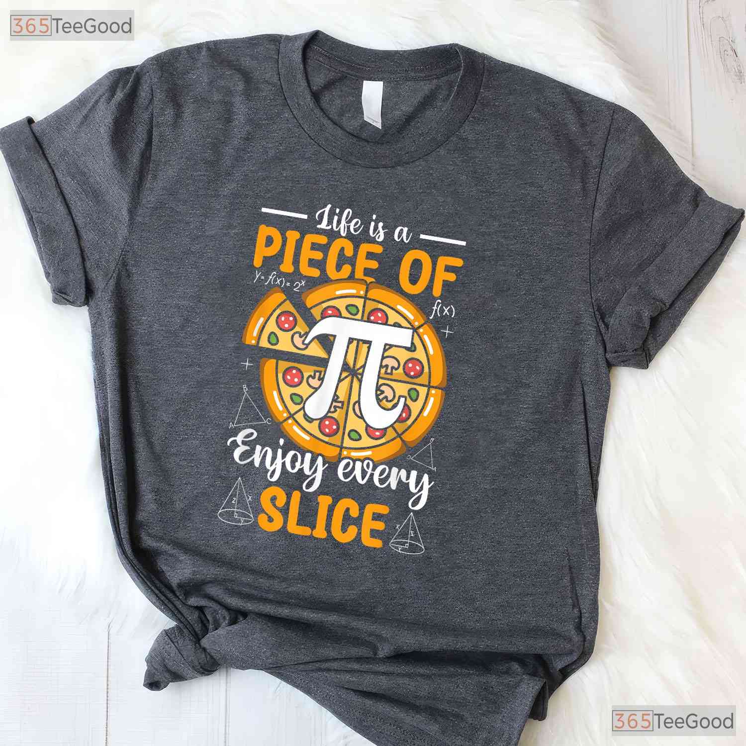 Life Is a Piece of Pi Pizza Slice T-Shirt Math 3 - 14 Pi Day Foodie Gift