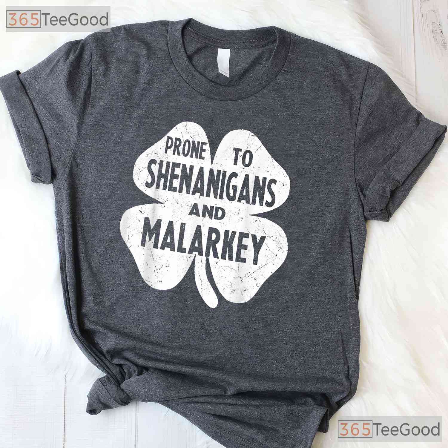 Prone To Shenanigans And Malarkey St Patricks Day T-Shirt Boys Kids Funny