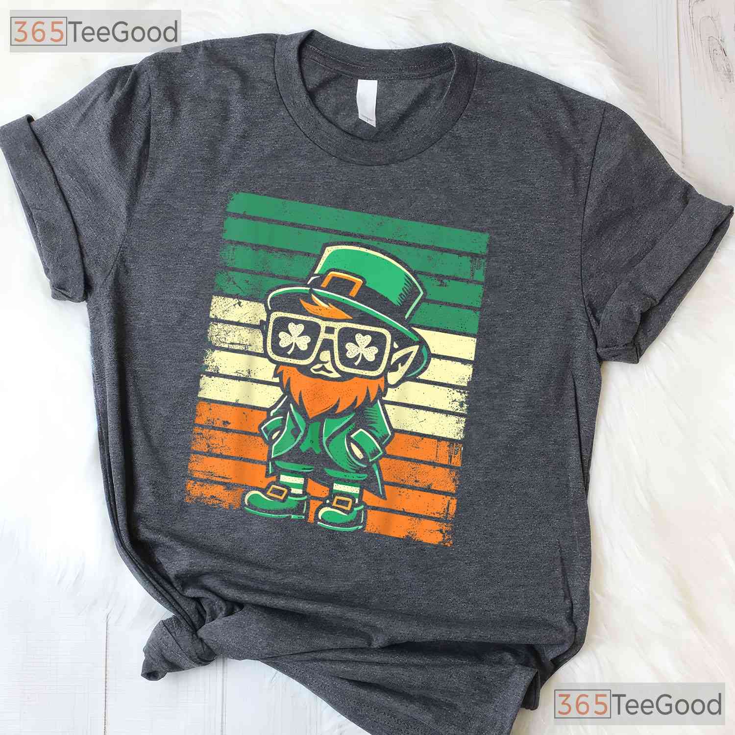Funny Leprechaun St Patricks Day T-Shirt Men Women Kids Family Match Tee