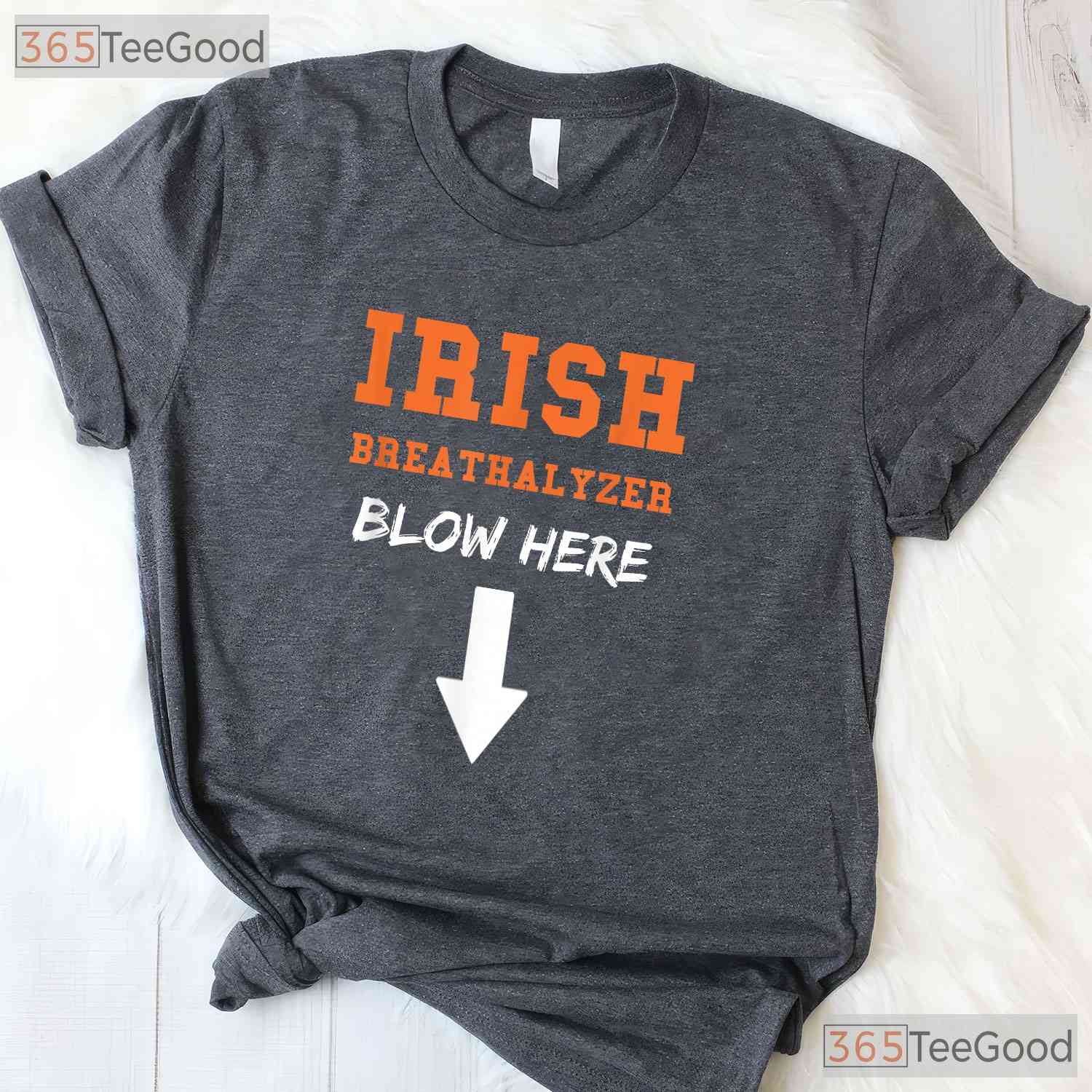 Dirty Irish Breathalyzer St Patricks Day T-Shirt Funny Adult Humor Blow Tee