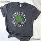 Dibs On The Redhead St Patricks Day T-Shirt Funny Clover Stamp Couple Tee