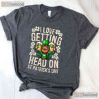 I Love Getting Head Beer Foam St Patricks Day T-Shirt Naughty Adult Humor