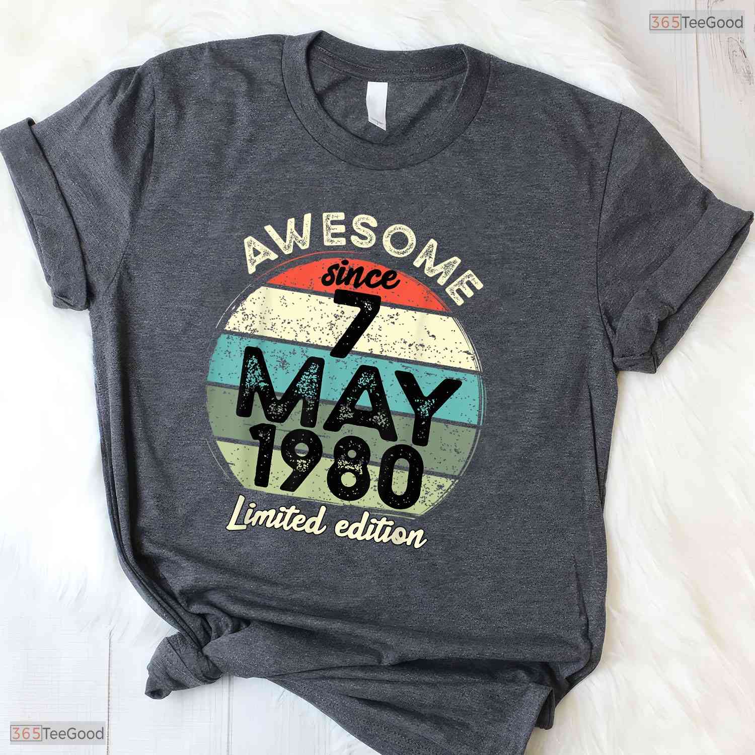 Awesome May 7 1980 46th Birthday T-Shirt- Unique May Birthday Shirt For Him